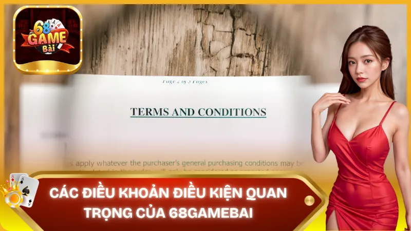 Các điều khoản điều kiện quan trọng của 68gamebai